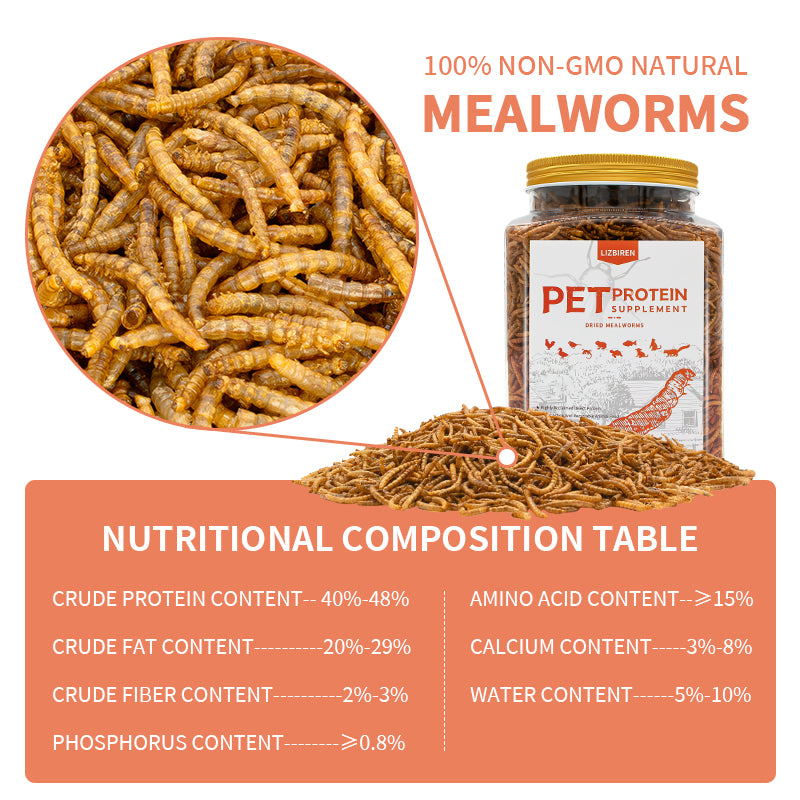 Dried Mealworm Nutrional Composition table