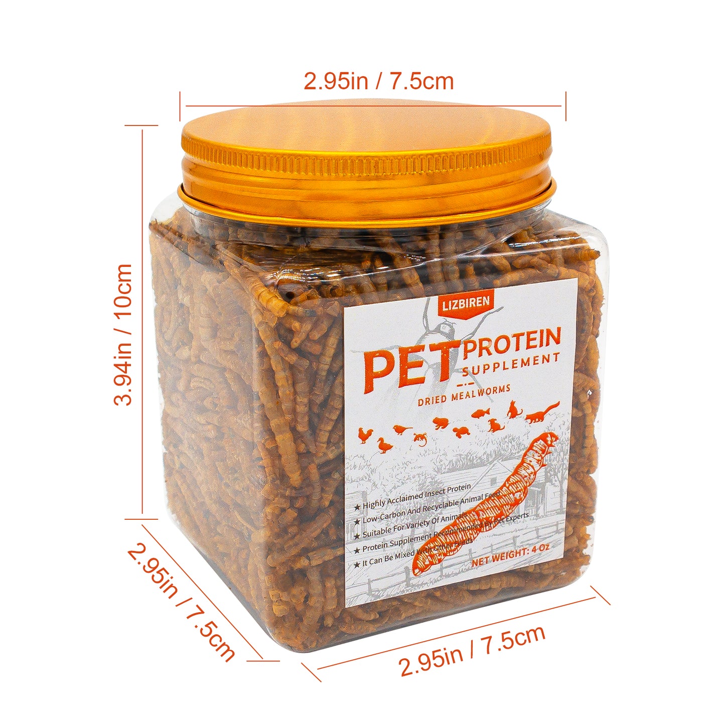 small size Mealworm Dried Pet Food